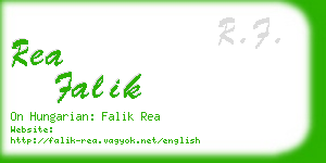 rea falik business card